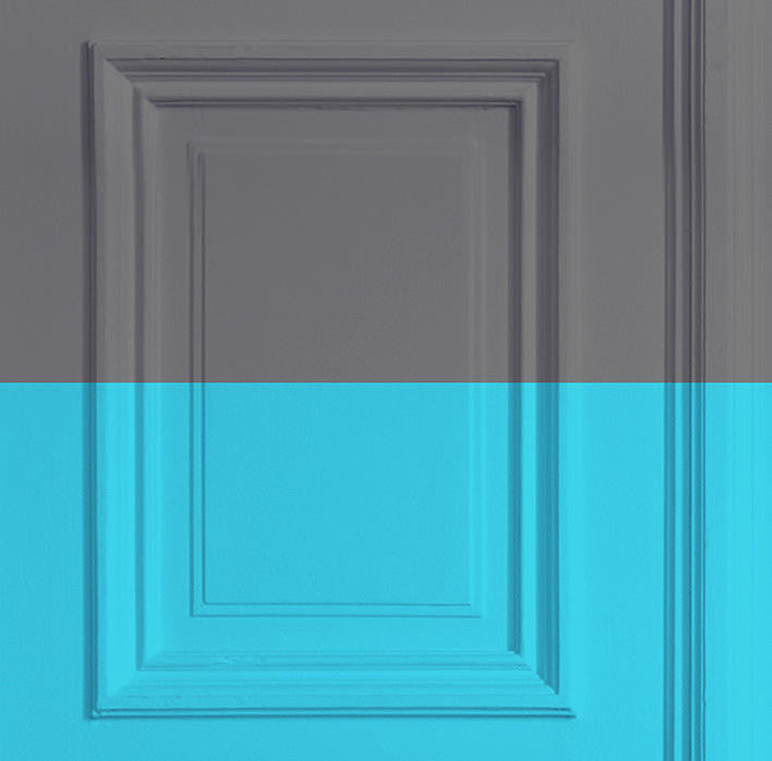 Mineheart Wallpaper Grey Turquoise Panelling Tapete Vlies