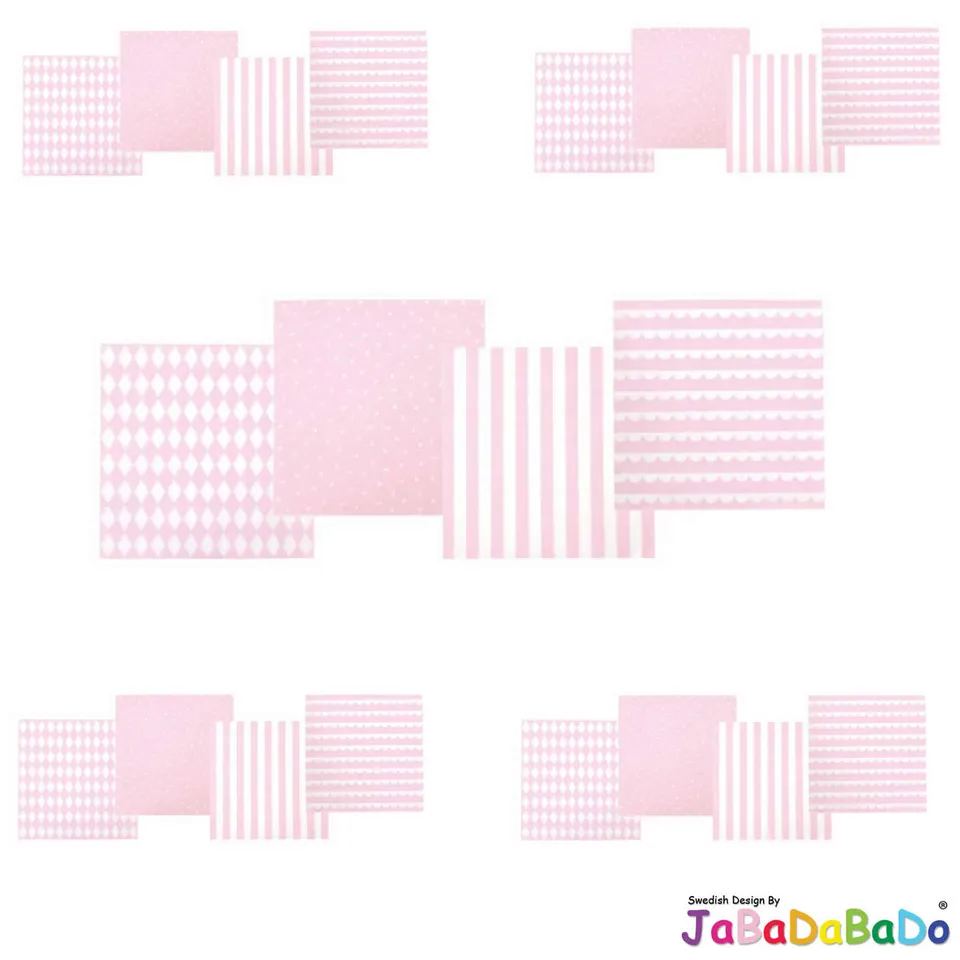 JaBaDaBaDo Z17179 Servietten Rosa Weiss 20 Stück