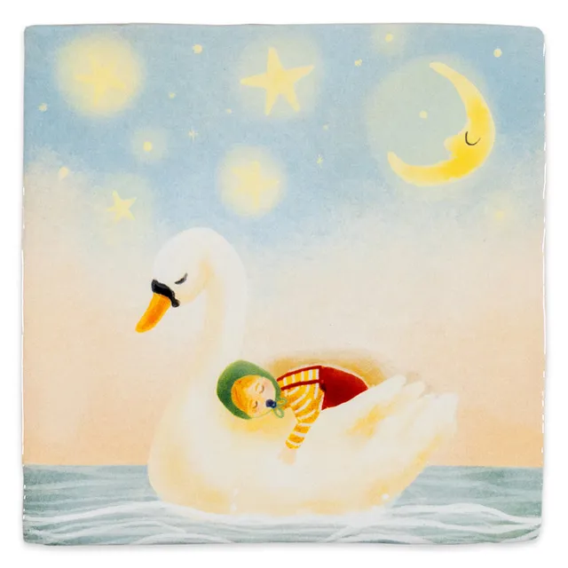 Storytiles Delft Blue Loaded with love Wandfliese S 10x10 cm Baby