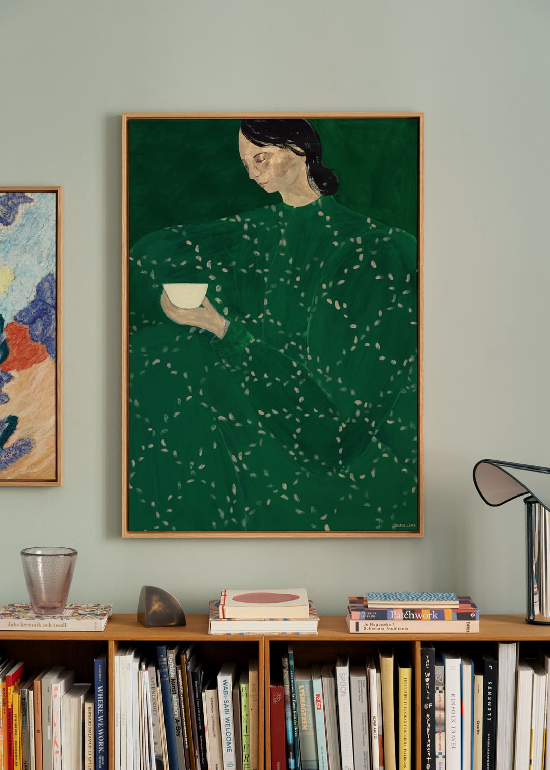The Poster Club Art Prints Coffee Alone Leinwandbild 50x70 cm grün