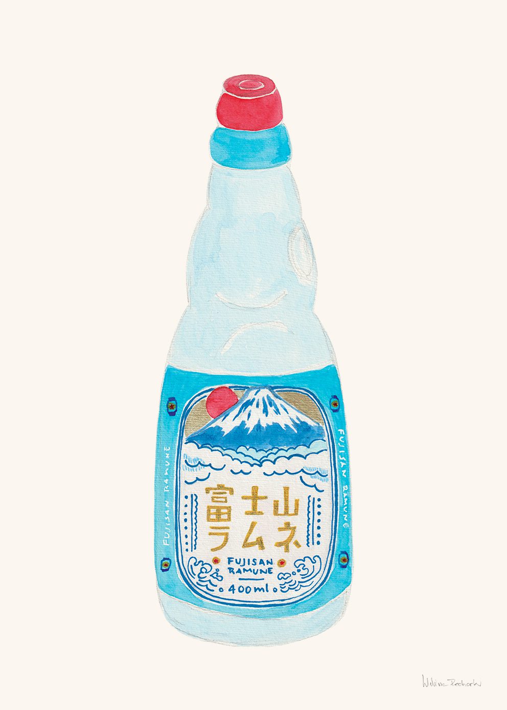 The Poster Club Art Prints Fujisan Ramune Poster 30x40 Küche
