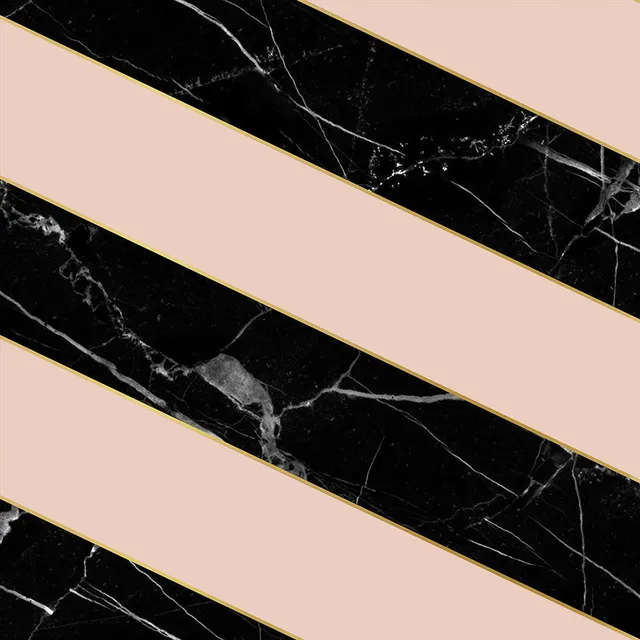 Mineheart Diagonal Marble Tapete Schwarz Pink Musterversand