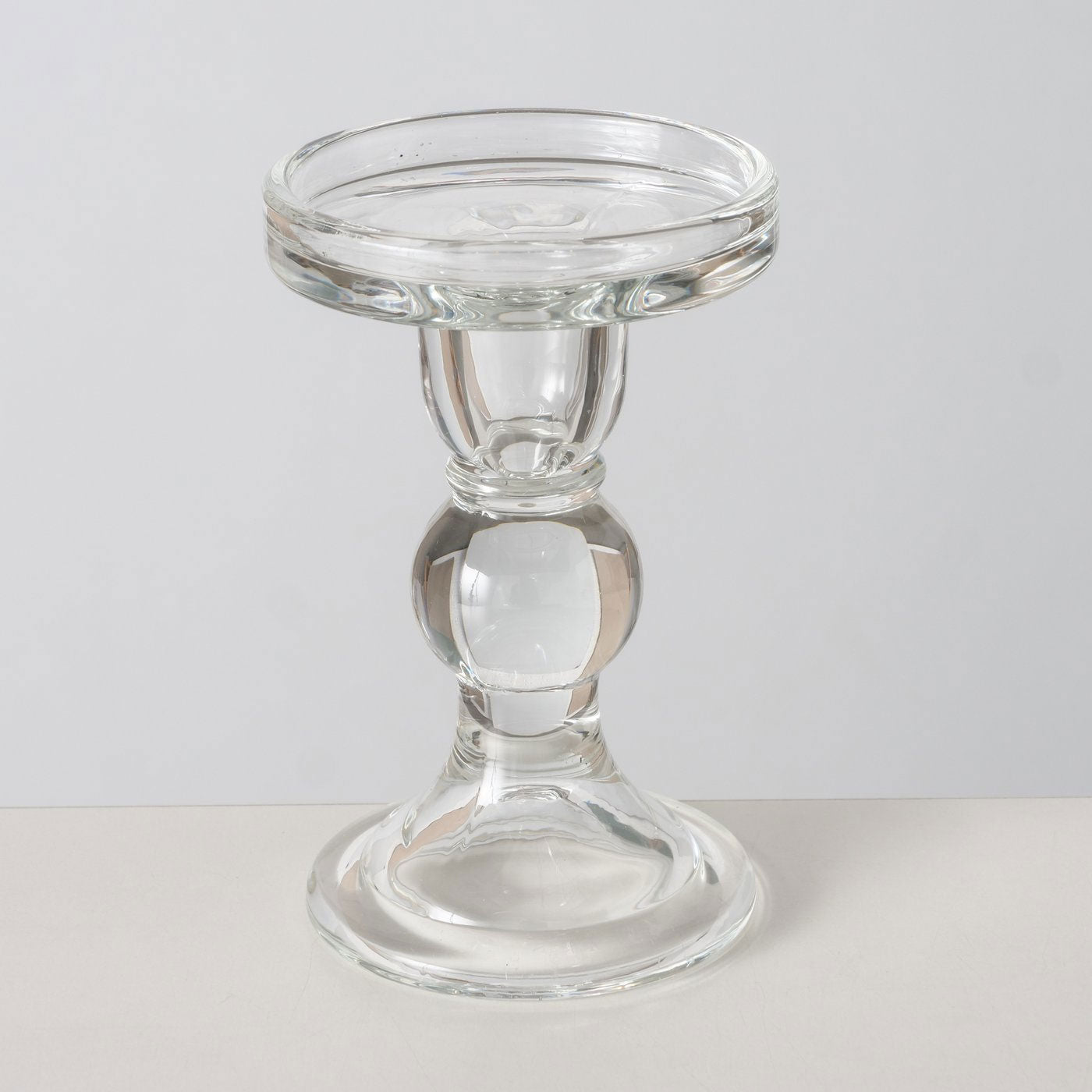 LS-LebenStil Glas Kerzenständer Klar 3er Set 28cm