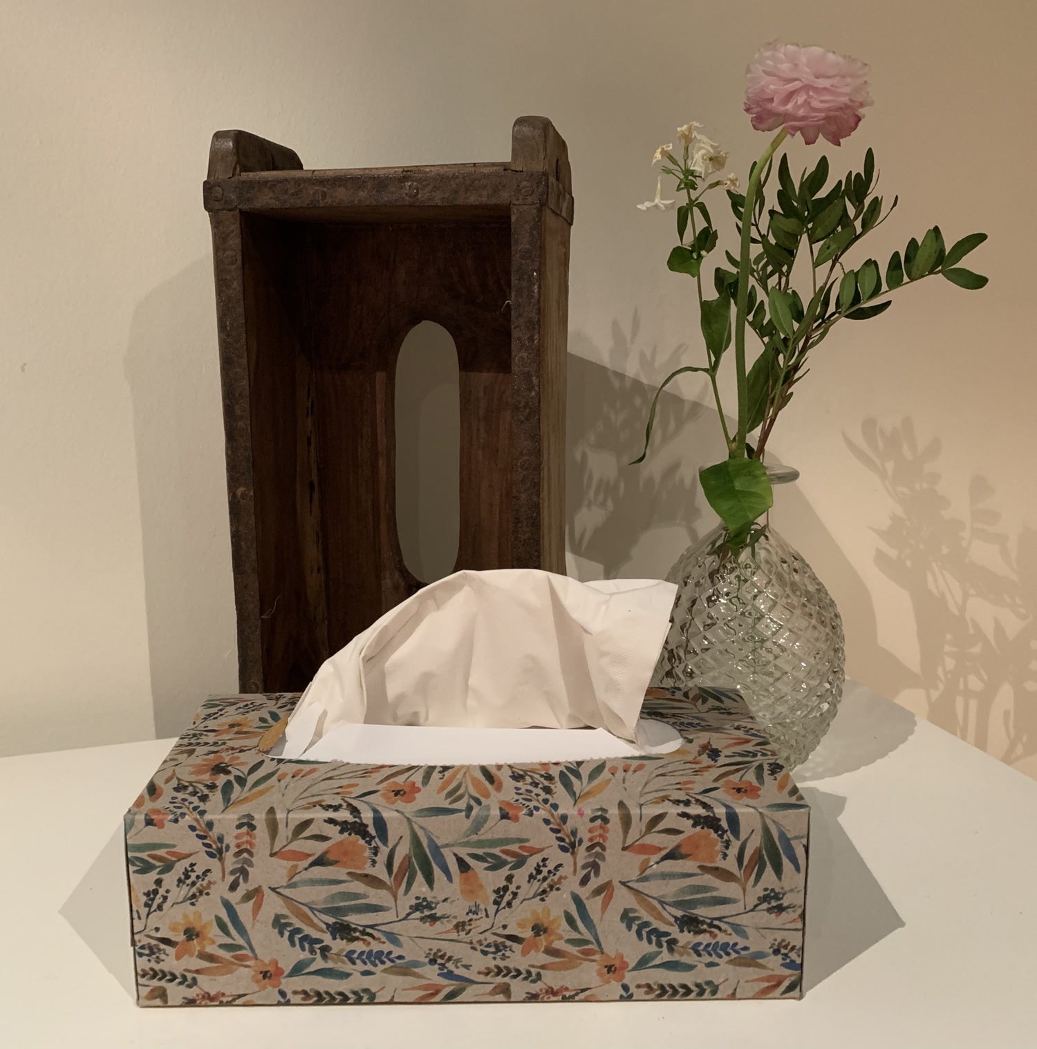 LS-LebenStil Tissue-Box Holz Braun 31cm Ziegelform B-Ware