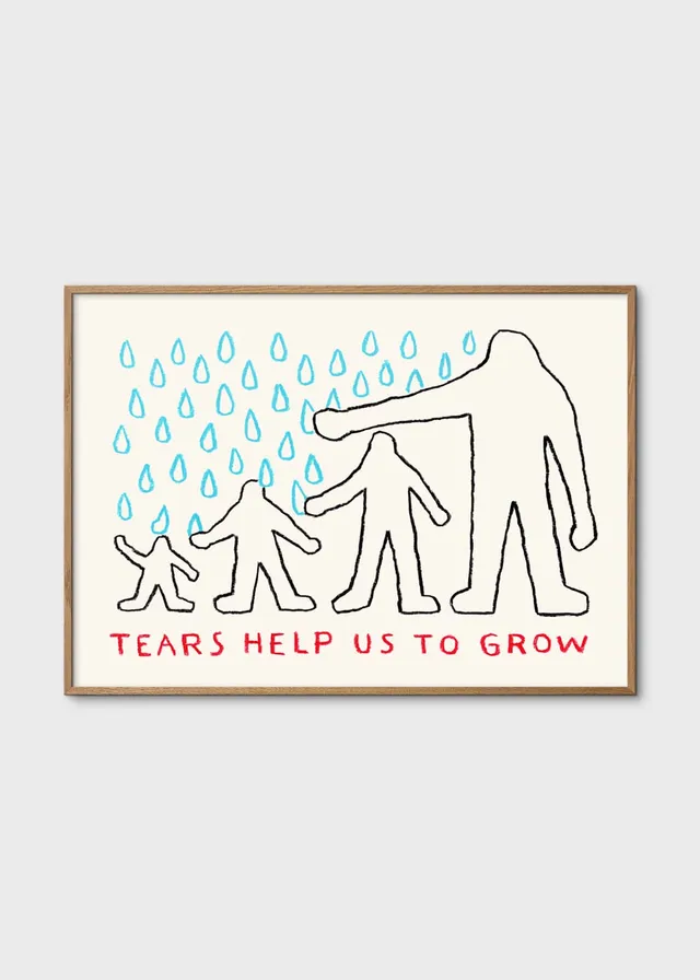 The Poster Club Art Prints Grow Poster A4 blau schwarz