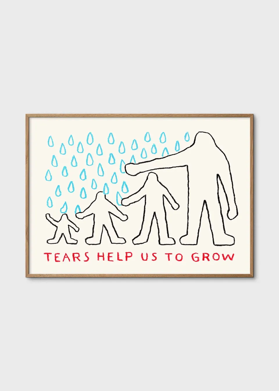The Poster Club Art Prints Grow Poster A4 blau schwarz