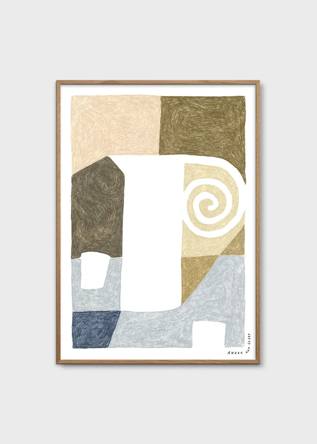 The Poster Club Taking a Break Poster 30x40 beige-grün