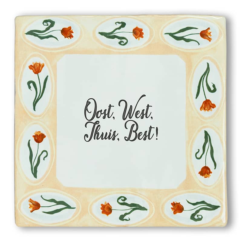 StoryTiles Delft Blue Garden Flowers Fliese S 10x10 cm Text