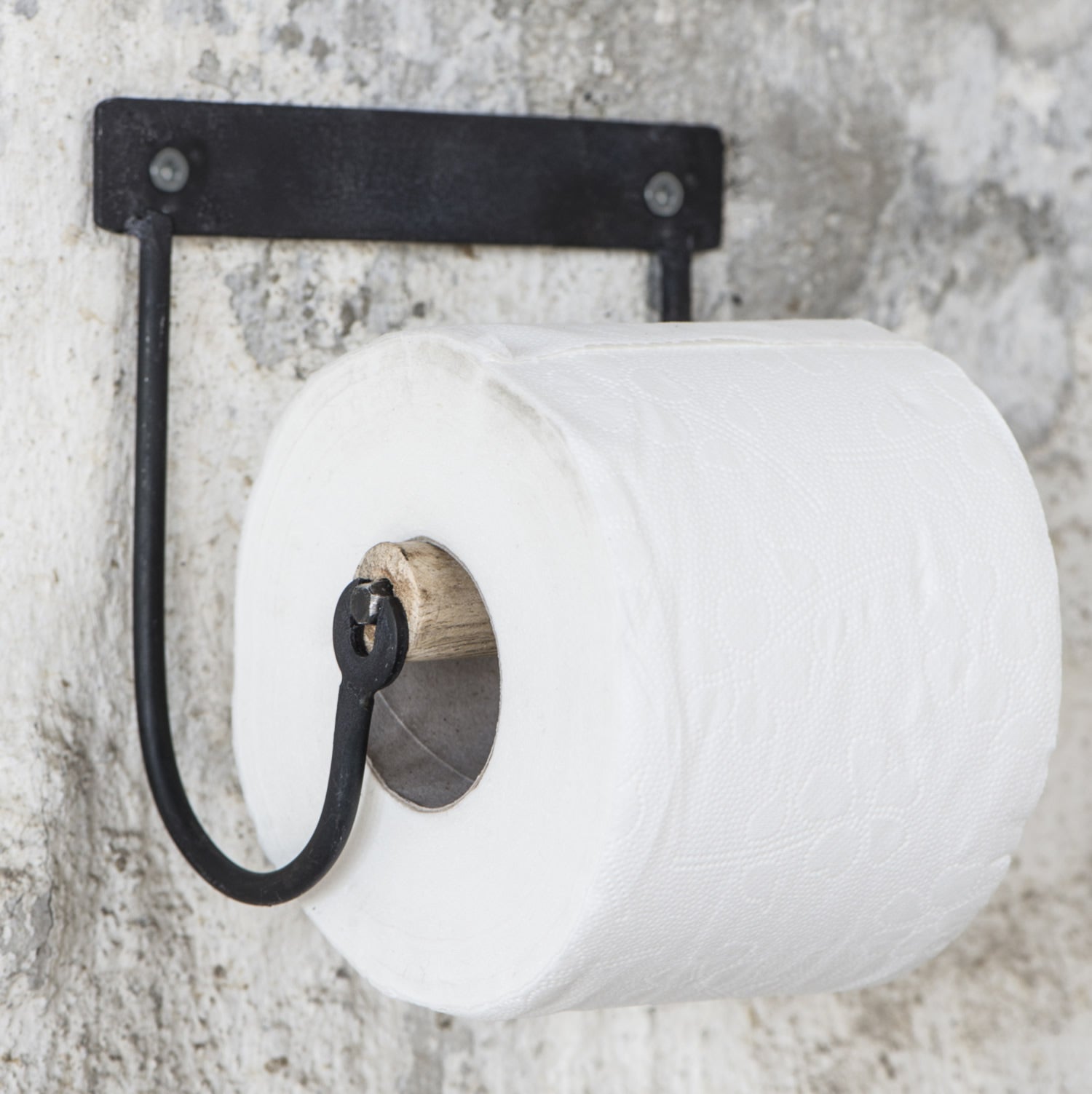 Ib Laursen Altum Toilettenpapierhalter Metall schwarz 14 cm