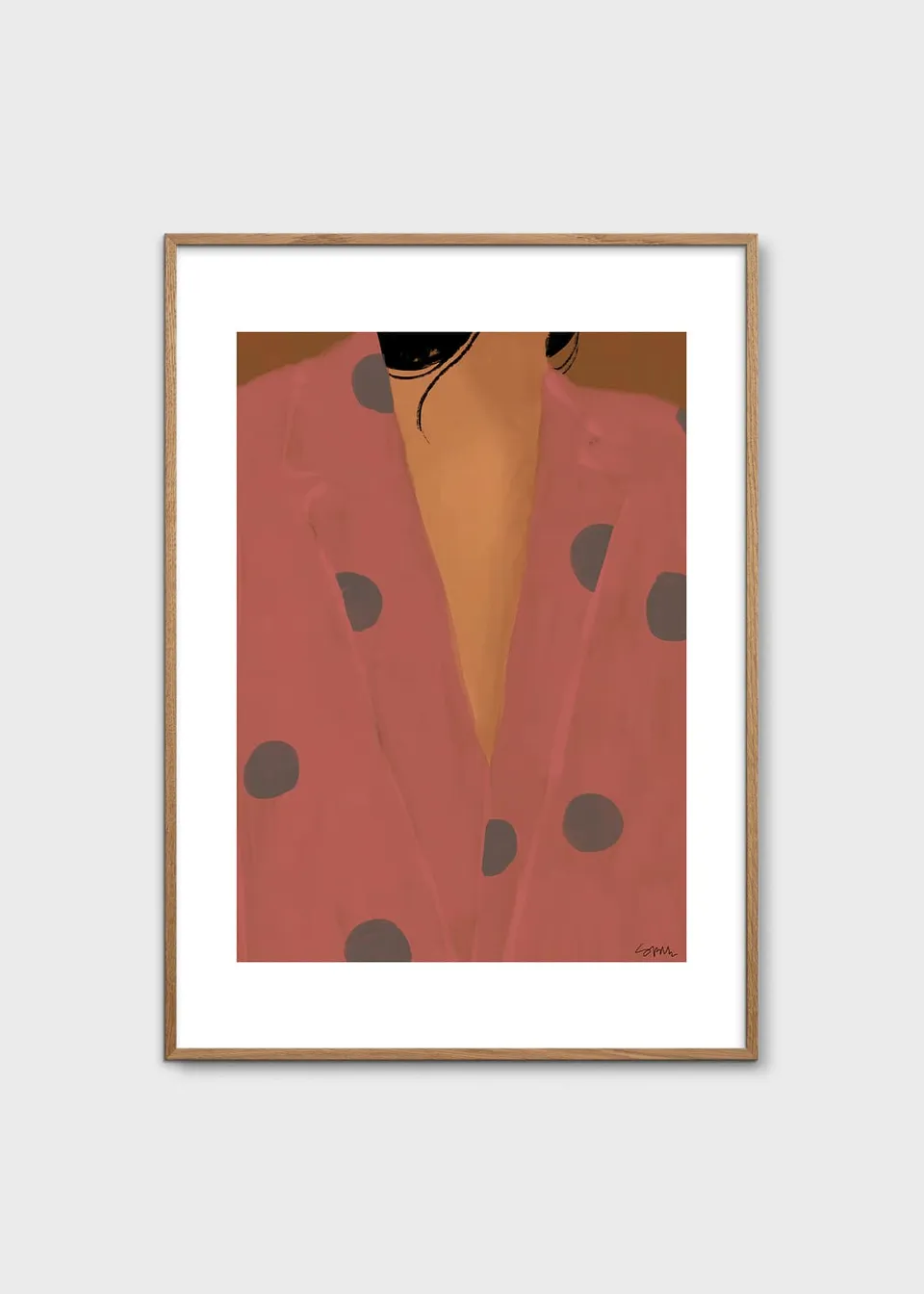The Poster Club Dressed Kunstdruck A4 orange Figur Frau