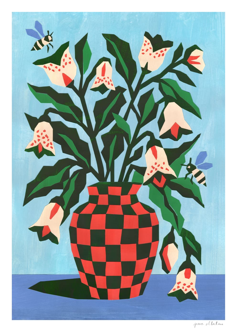 The Poster Club Art Prints Inner Garden Poster 30x40 cm blau
