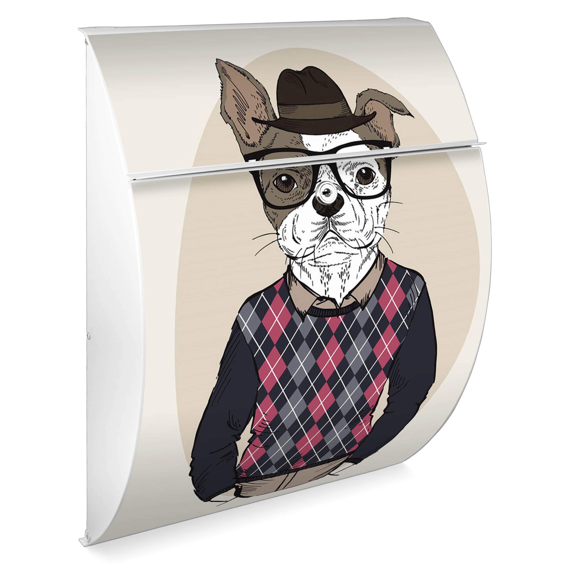 Banjado Riviera Briefkasten anthrazit Motiv Ludger A4