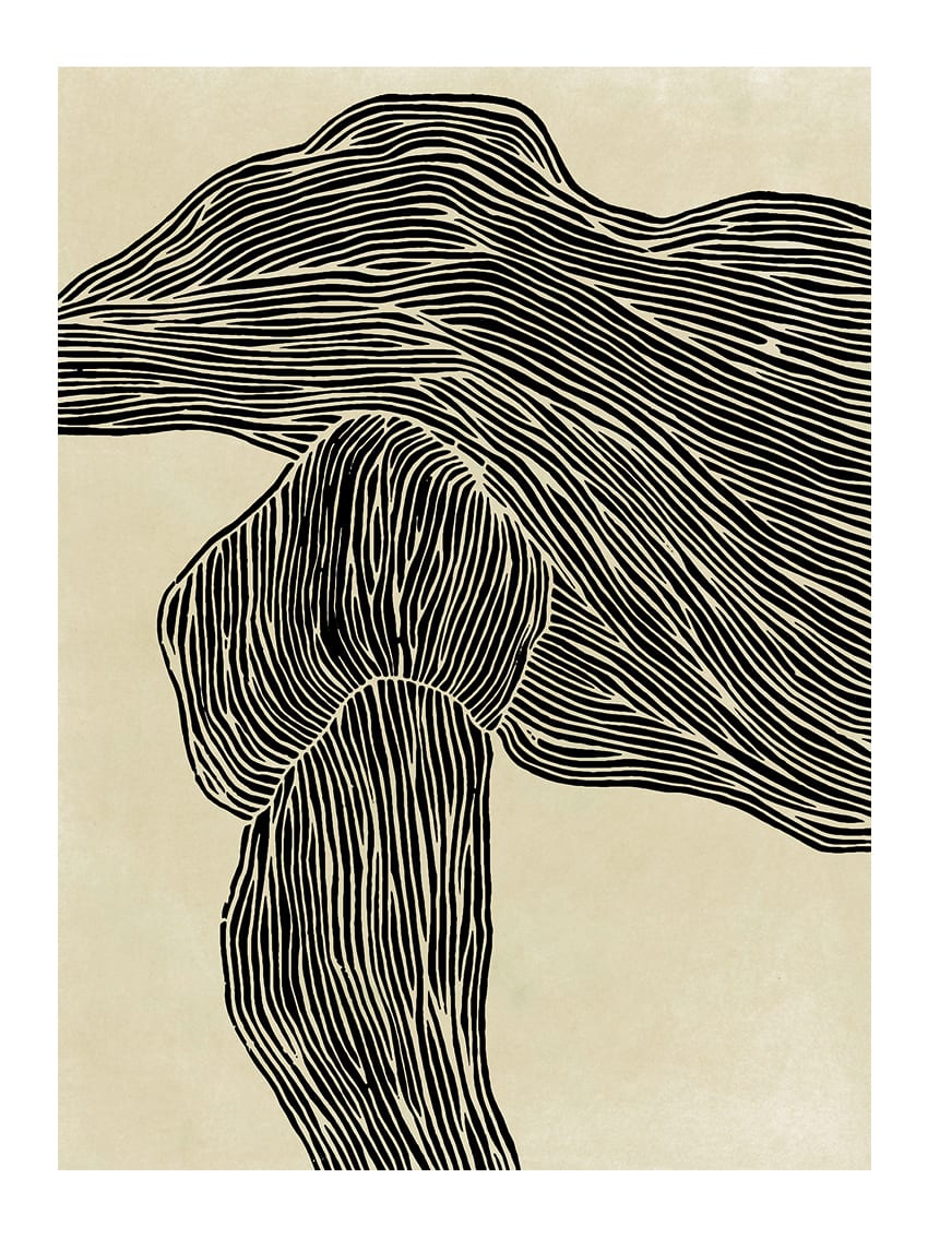 The Poster Club The Line No 16 Poster 30x40 beige