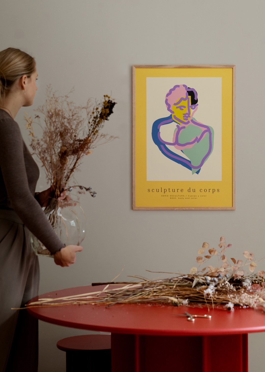 The Poster Club Corps Series Poster A4 lila gelb abstrakt