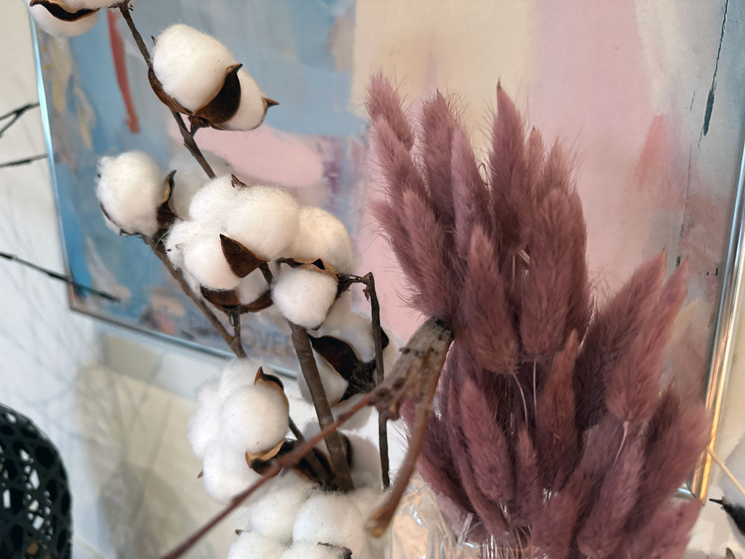 LS-LebenStil Lagurus Trockenstrauß Alt-Rose 65 cm 40 Wedel