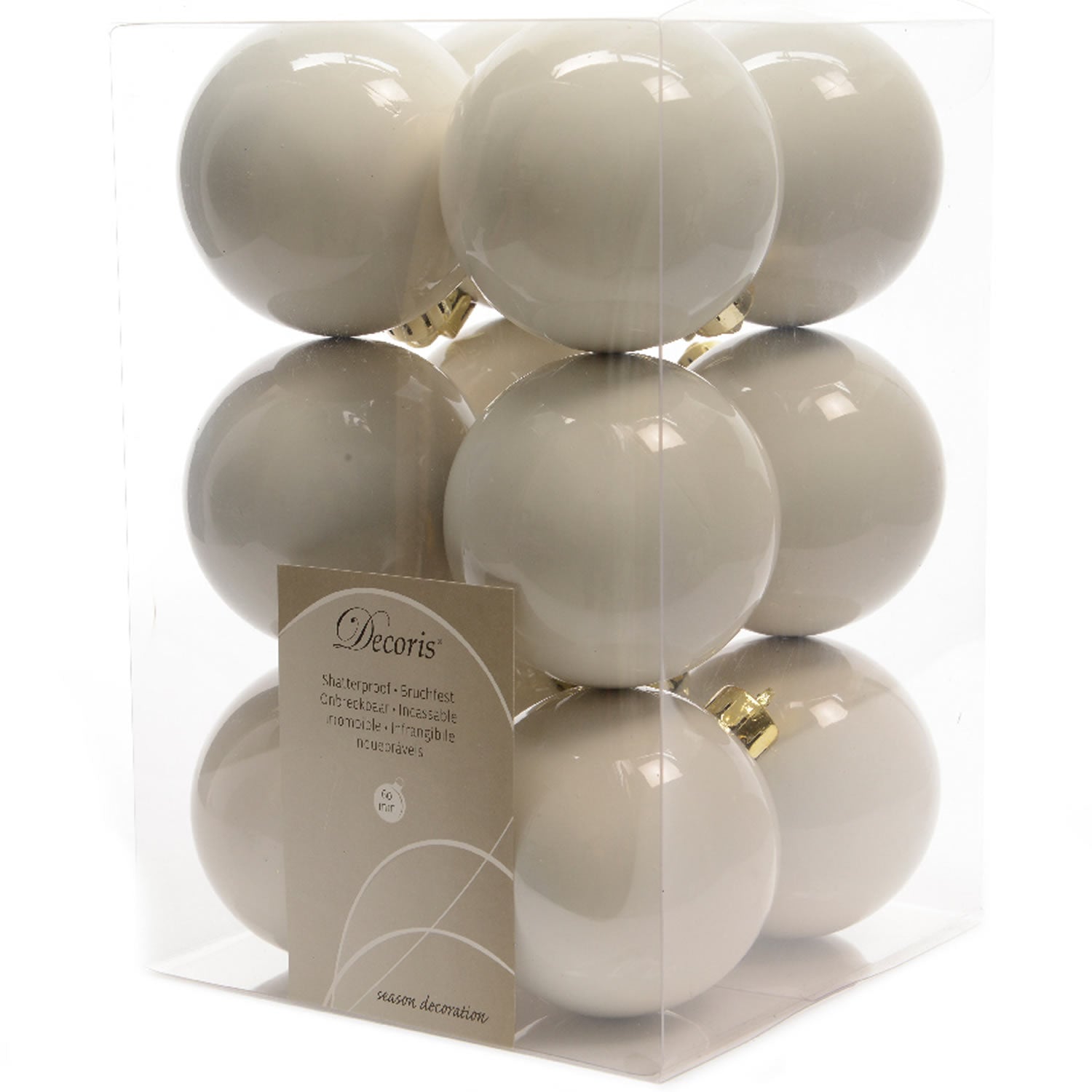LS-LebenStil Möbel & Wohnen Weihnachtskugeln 6 cm Woll-Weiß