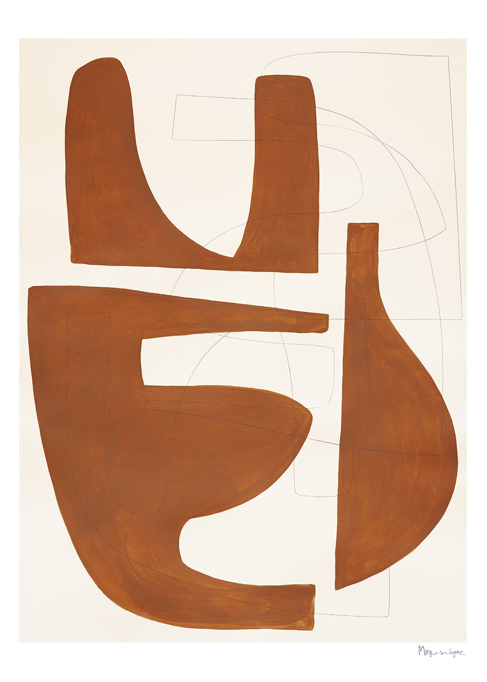 The Poster Club Sienna Kunstdruck 30x40 cm braun