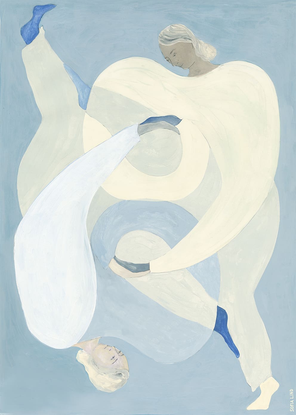 The Poster Club Hold You Blue Canvas 50x70 cm hellblau