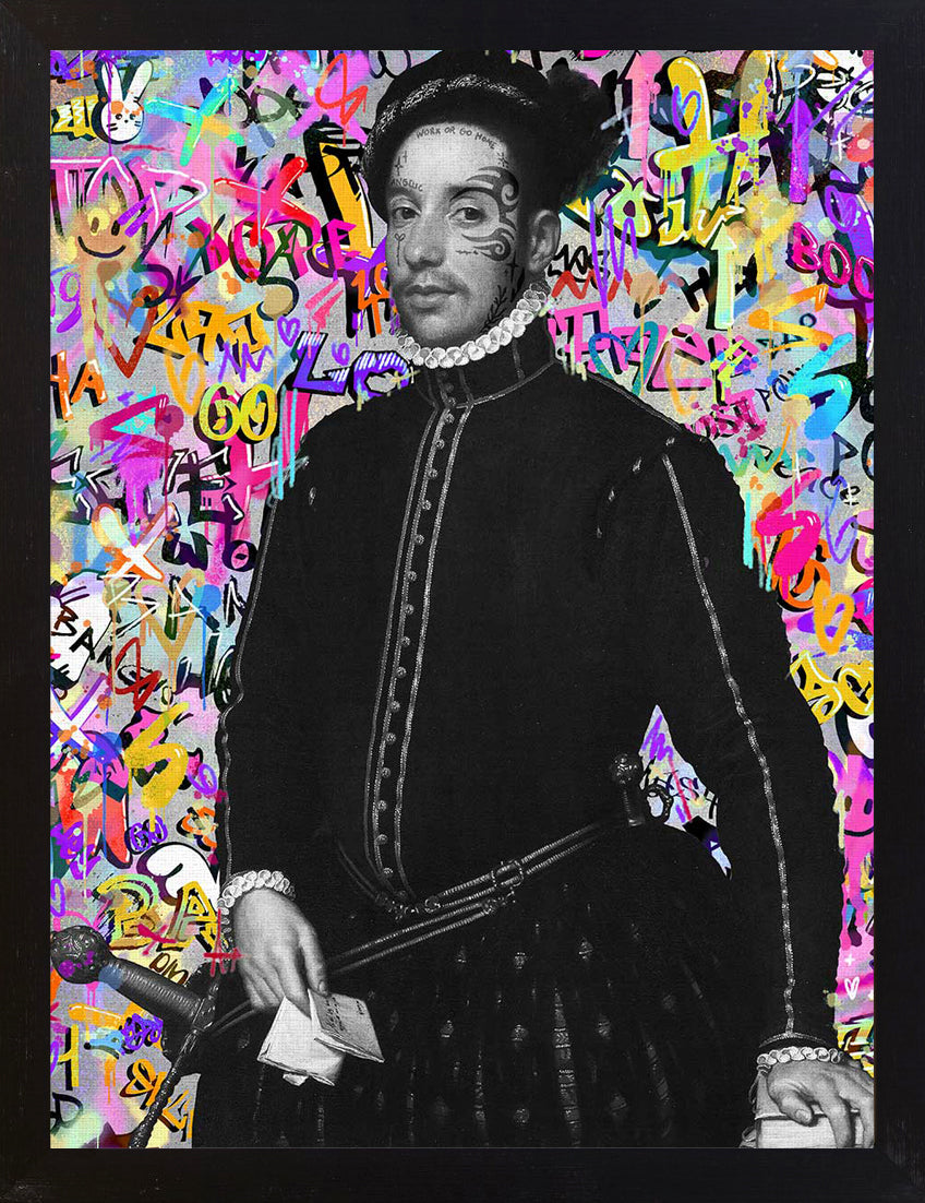 Mineheart Pop Graffiti Giovanni Bild Leinwand 40x50