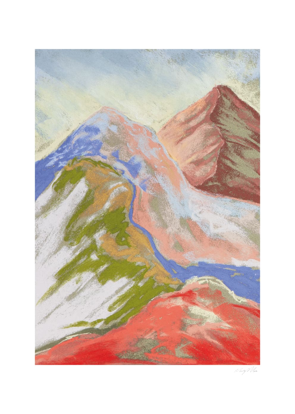 The Poster Club Art Prints Cuillin Ridge II Poster 30x40 blau