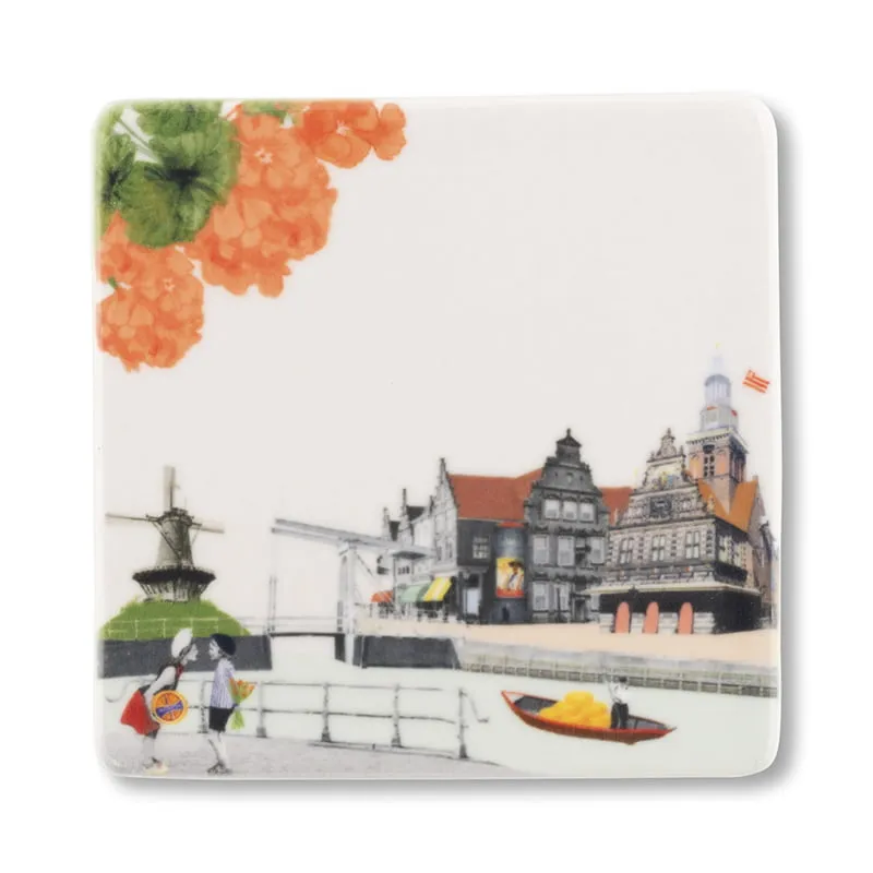 Storytiles Mini's Kus uit Alkmaar Wandfliese Mini Käsemarkt