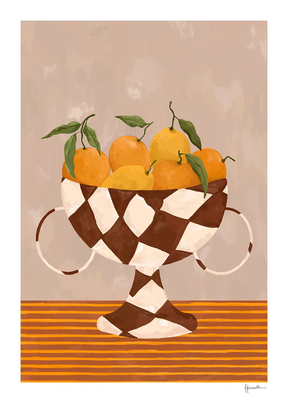 The Poster Club Lemons & Oranges Poster A4 orange