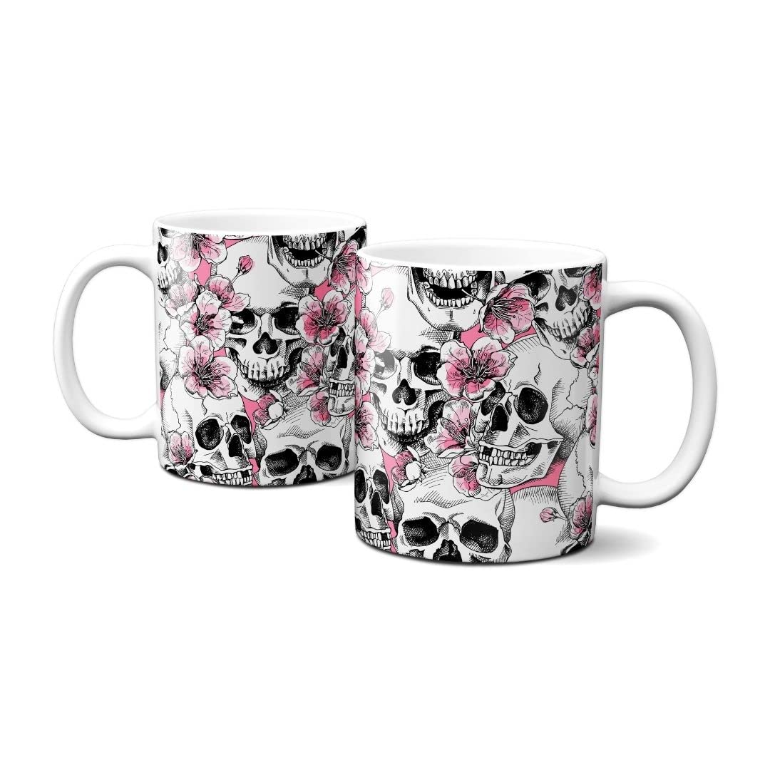 Hustling Sharks Wandbilder Pink Skulls Tasse 330 ml Keramik Pink
