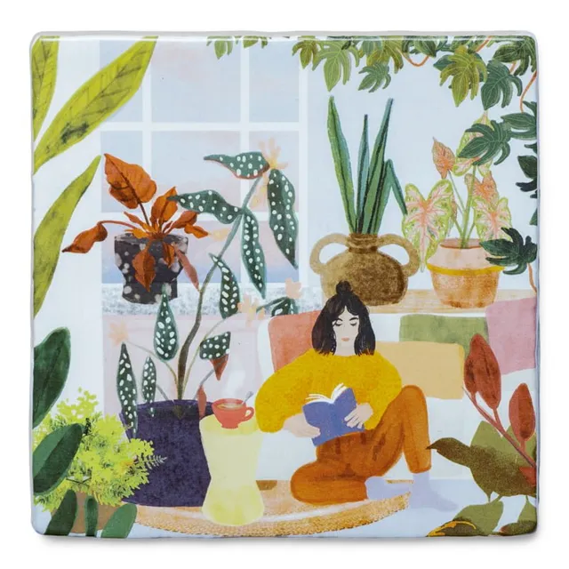 StoryTiles Delft blue Tot rust komen Fliese S 10x10 cm Pflanzen