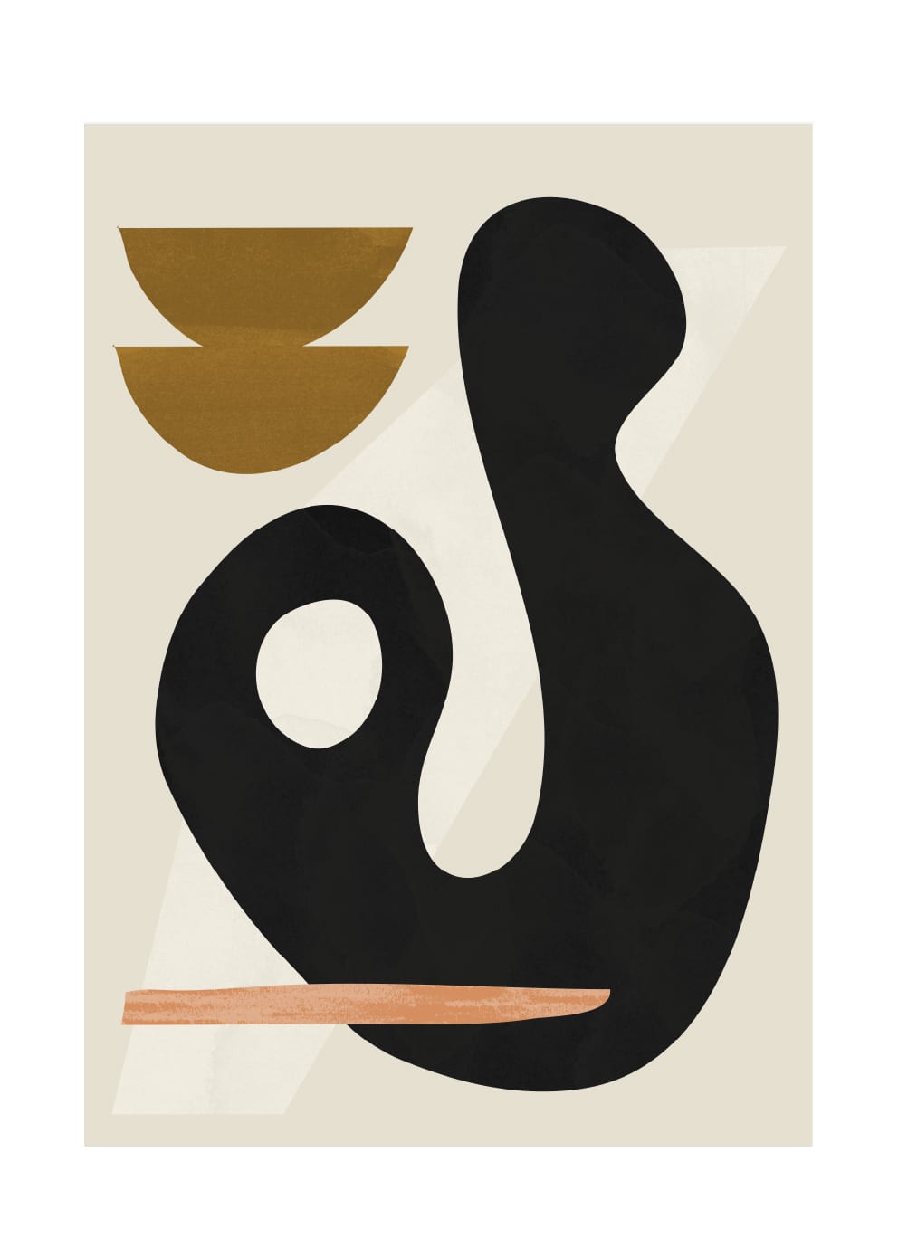 The Poster Club Art Prints Sculptural 01 Poster 30x40 cm gelb