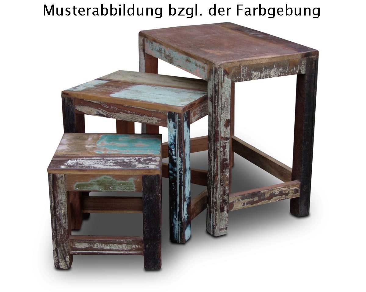 LS-LebenStil Möbel & Wohnen Fußhocker Tritthocker Holz 28cm Fundholz