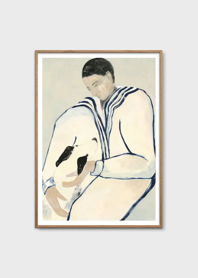 The Poster Club Art Prints Man and Dog Poster 30x40 cm Tiermotiv