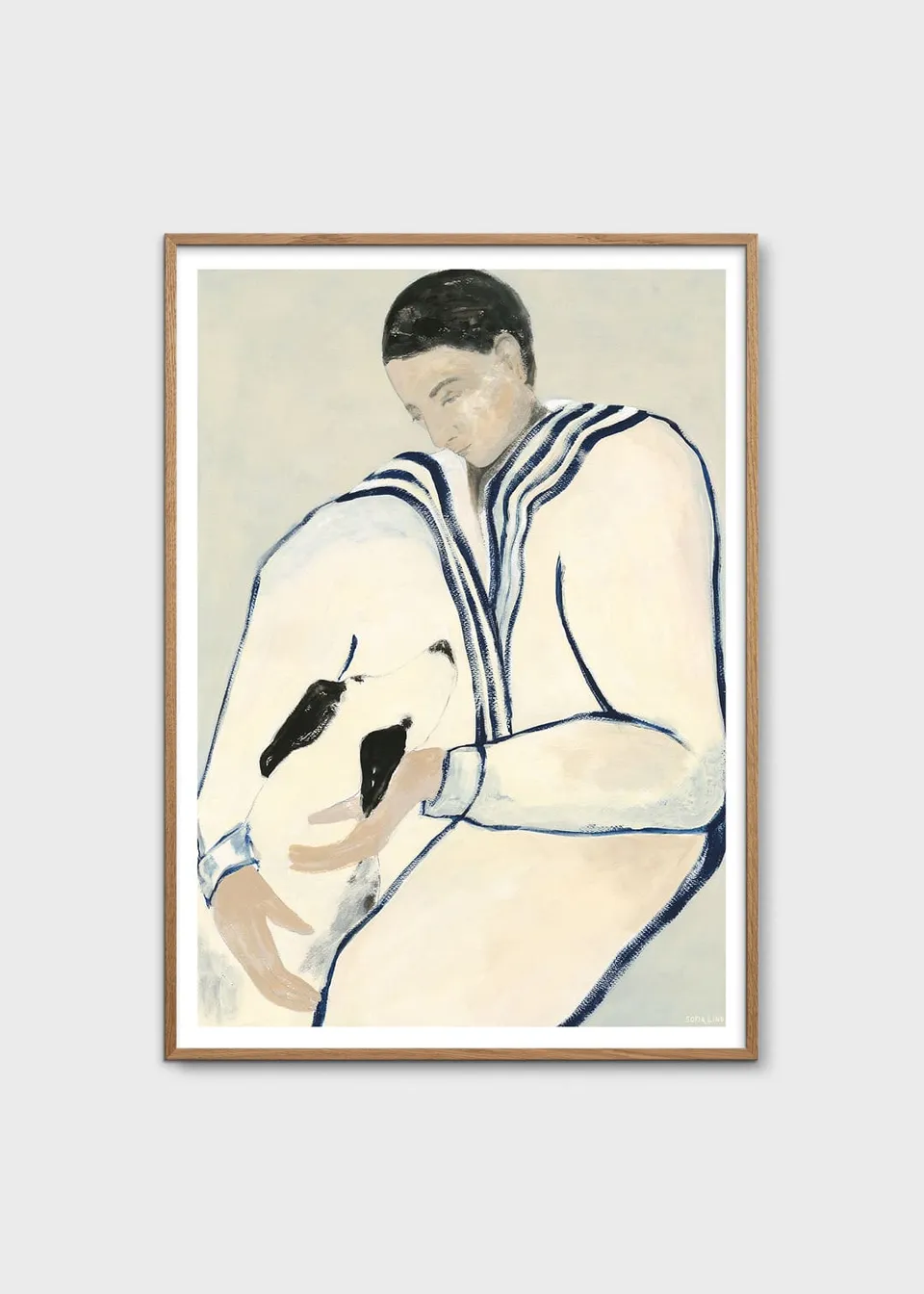The Poster Club Art Prints Man and Dog Poster 30x40 cm Tiermotiv