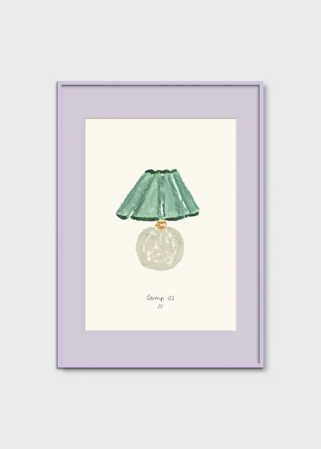 The Poster Club Lamp 02 Poster A4 grün-grau