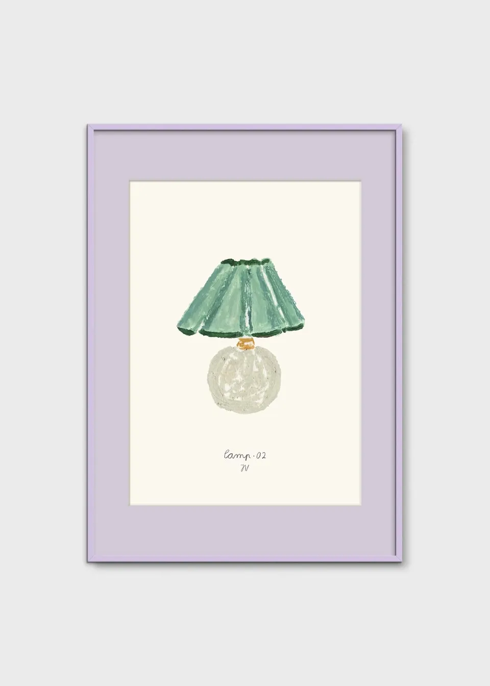 The Poster Club Lamp 02 Poster A4 grün-grau
