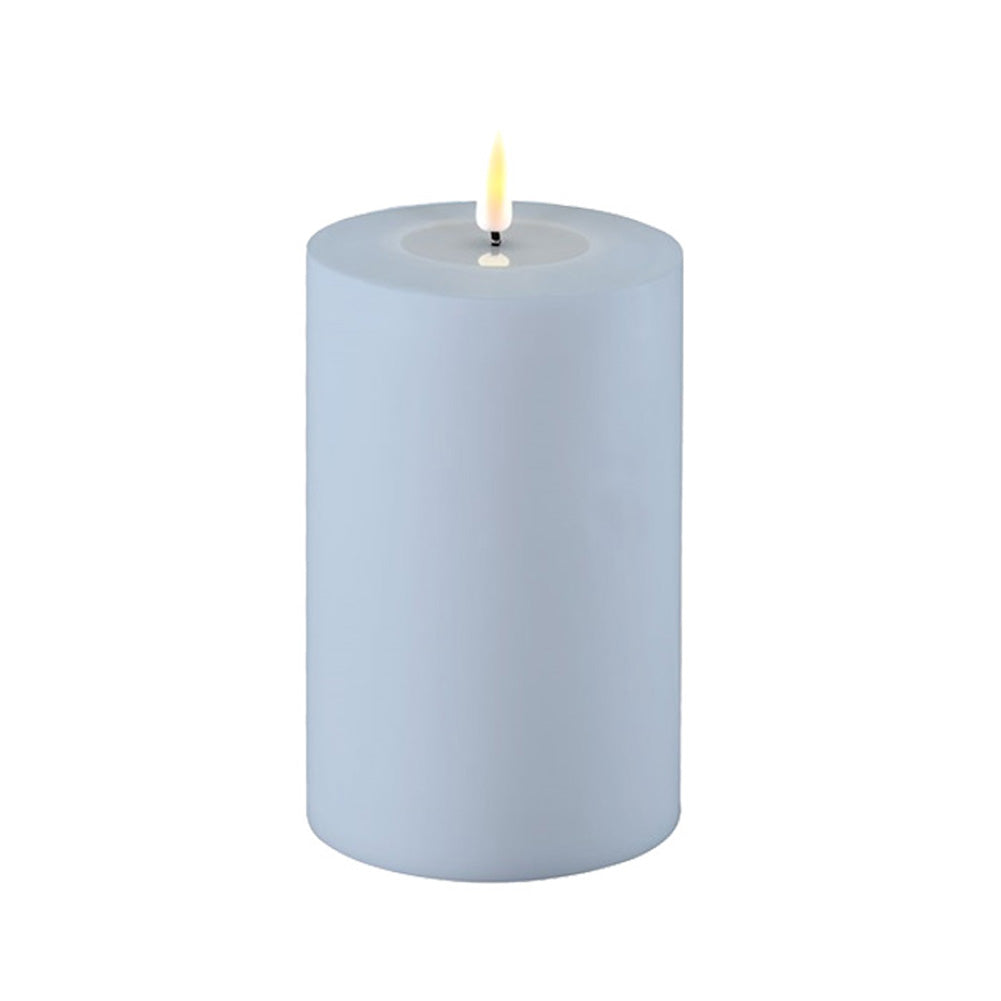 LS-LebenStil Real Flame 3D LED-Kerze Blau 15x10cm Outdoor