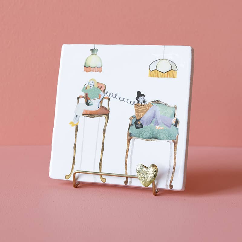 Storytiles Tile Holders Golden Stand Heart Ständer Gold Herz