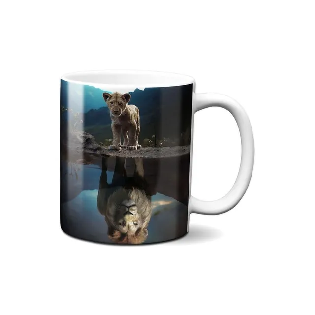 Hustling Sharks Tasse Löwe Kaffeetasse 330ml weiß Keramik