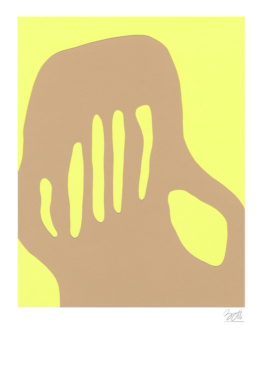 The Poster Club Art Prints Summer in Marseille Poster A4 gelb