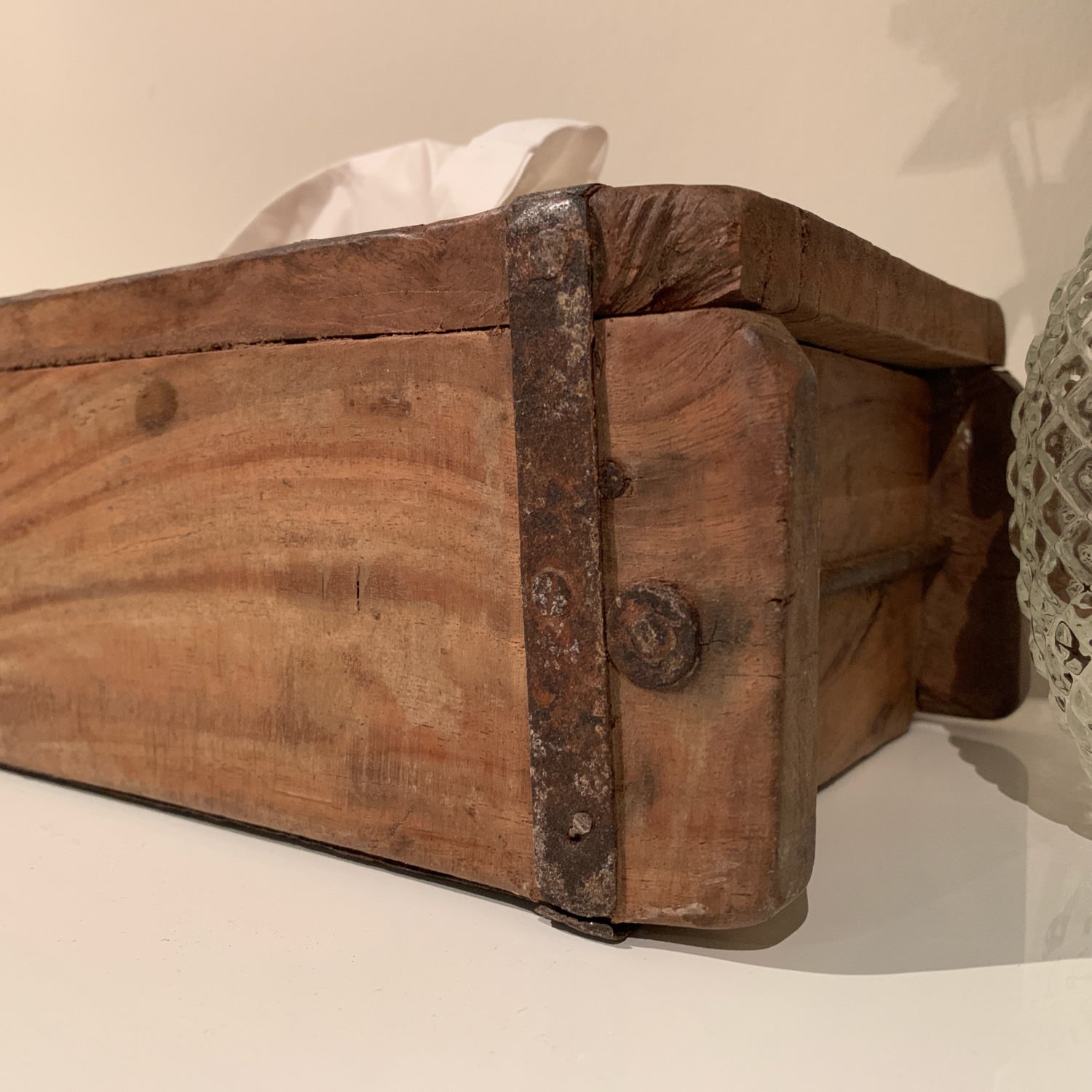 LS-LebenStil Tissue-Box Holz Braun 31cm Ziegelform B-Ware