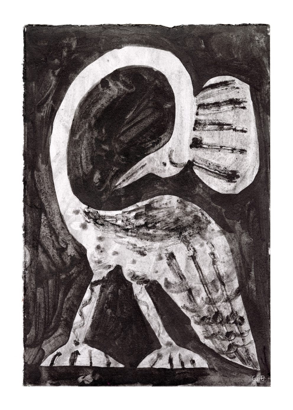 The Poster Club Bird III Poster A4 Tiermotiv schwarz-weiß