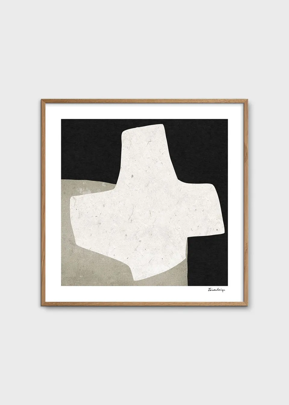 The Poster Club Art Prints Cross Poster 50x50 schwarz abstrakt