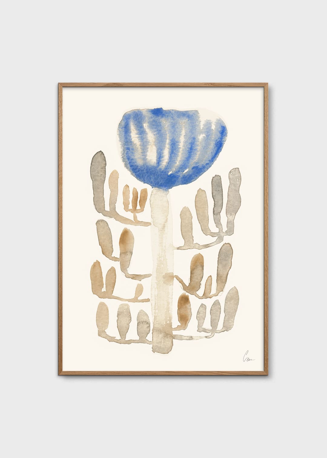 The Poster Club Oktober Kunstdruck Poster 30x40 cm blau