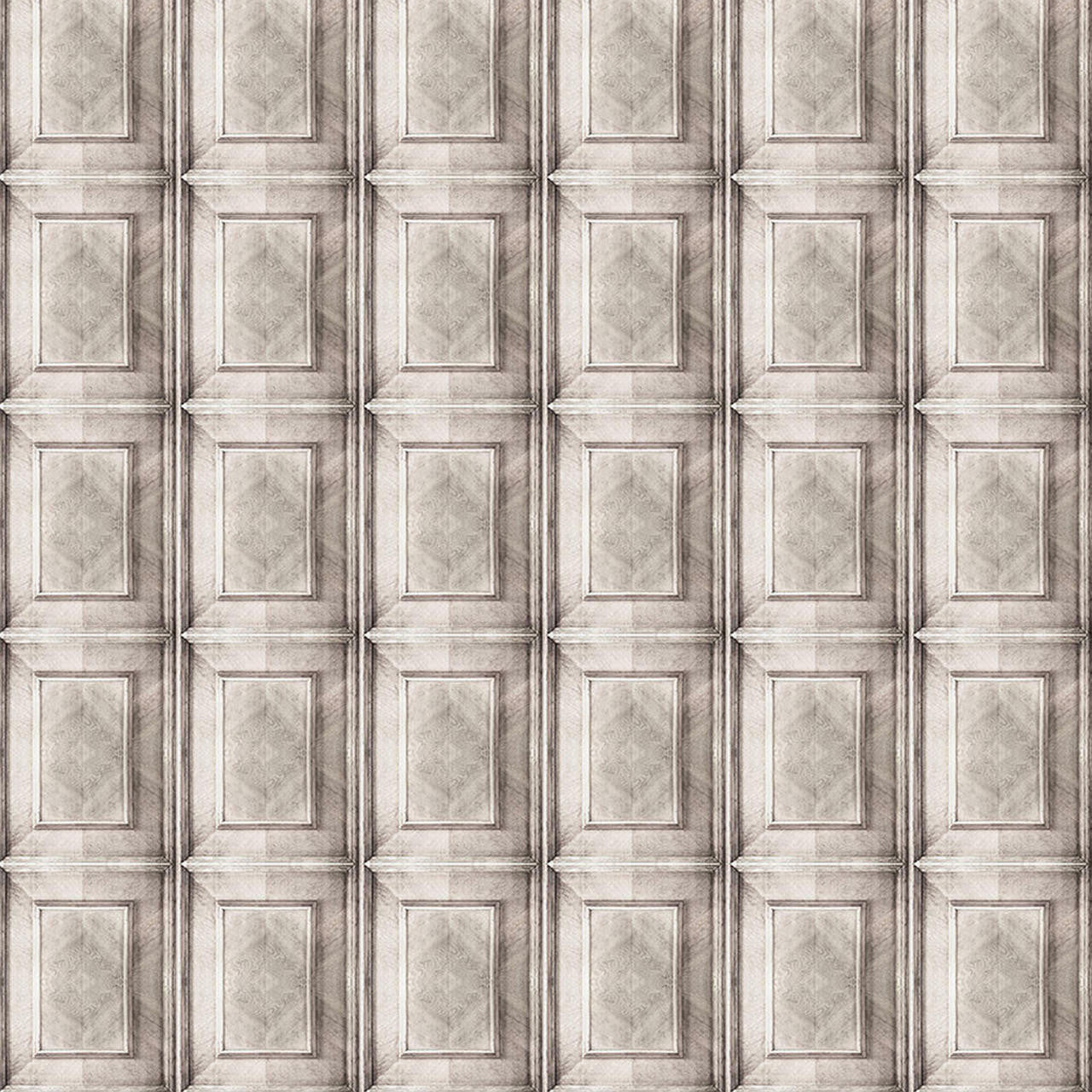 Mineheart Wallpaper Bleached Dutch Inlay Tapete beige Paneel