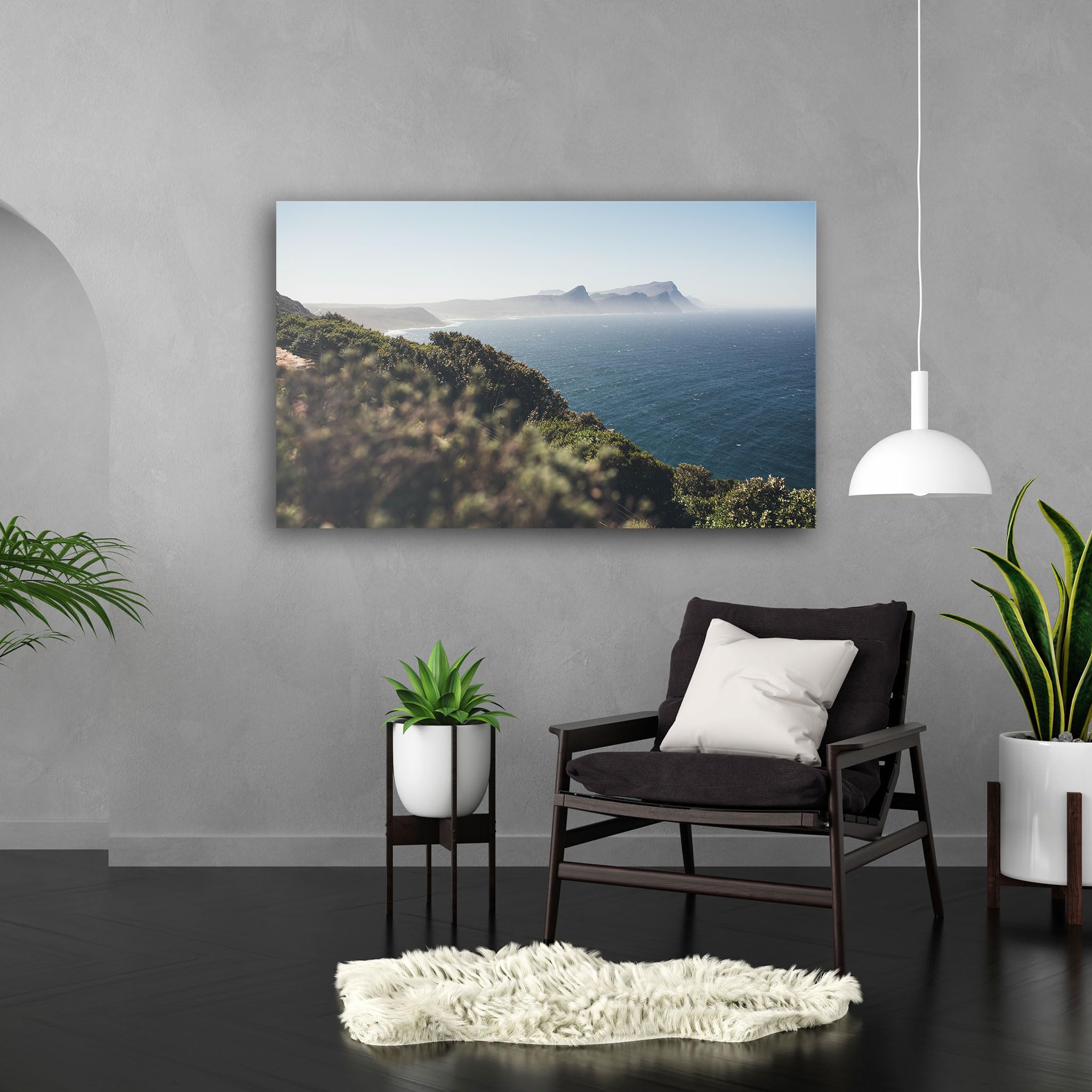 Hustling Sharks Wandbilder Weite Küste im Dunst Leinwand 30x40 cm
