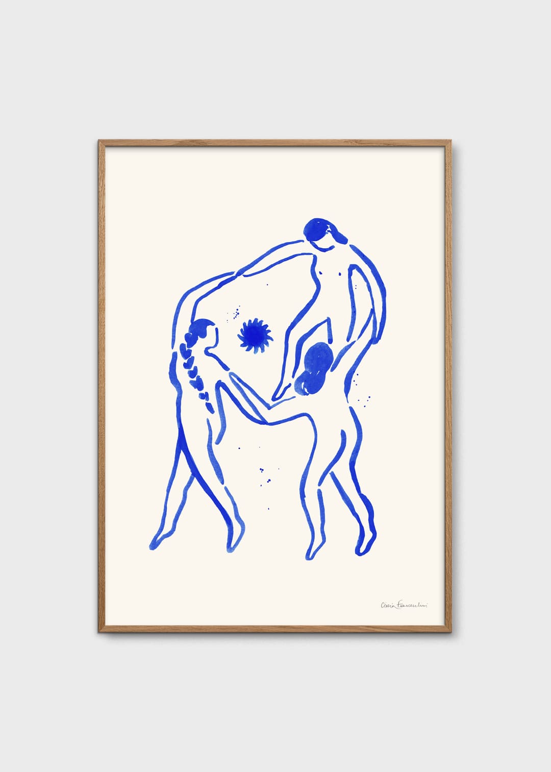 The Poster Club Art Prints My Sisters Poster 30x40 cm blau-weiß