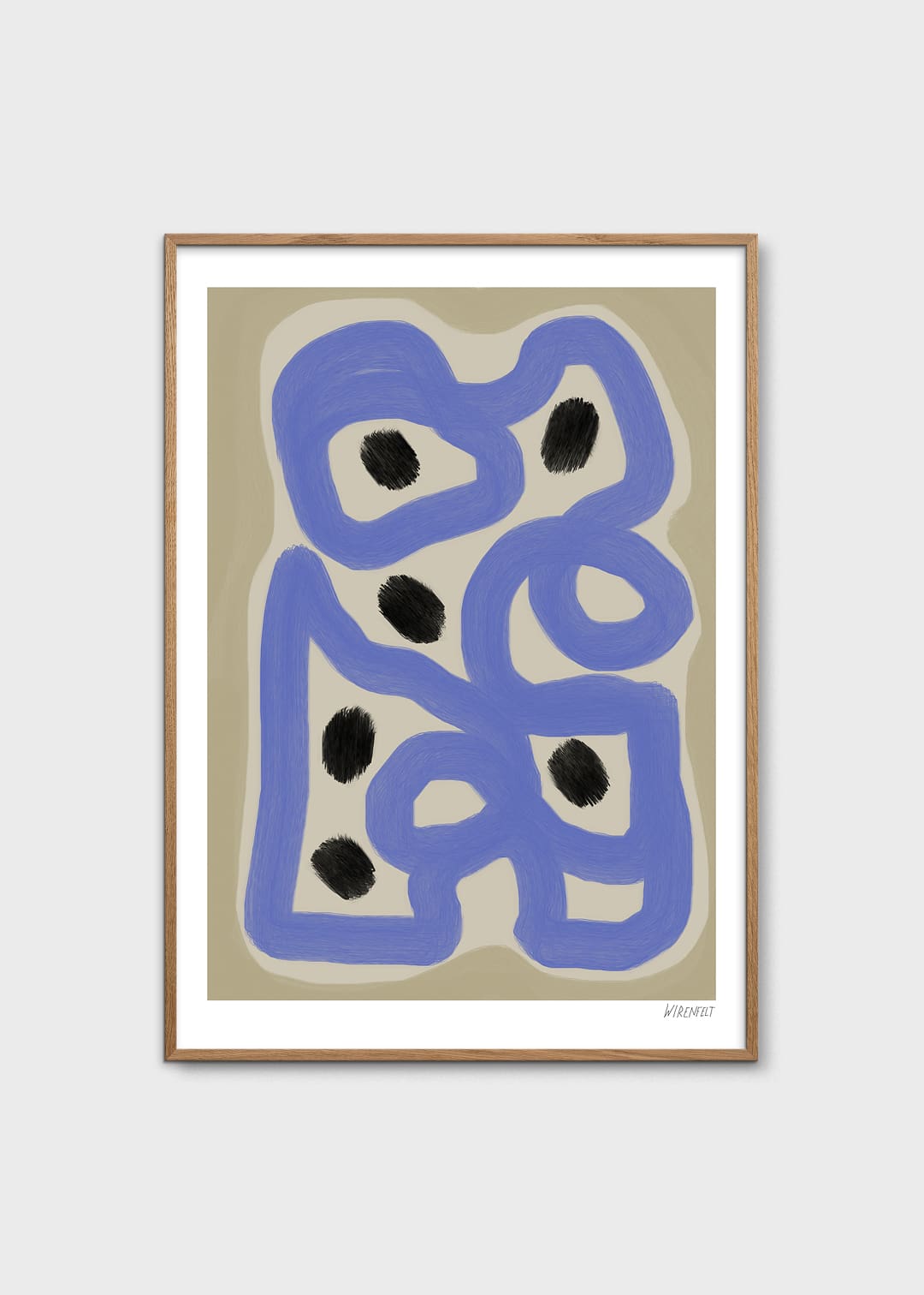 The Poster Club Signe Poster 30x40 cm beige-blau