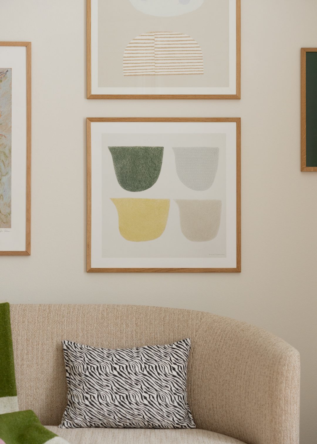 The Poster Club Art Prints Sitting Quietly Poster 50x50 beige