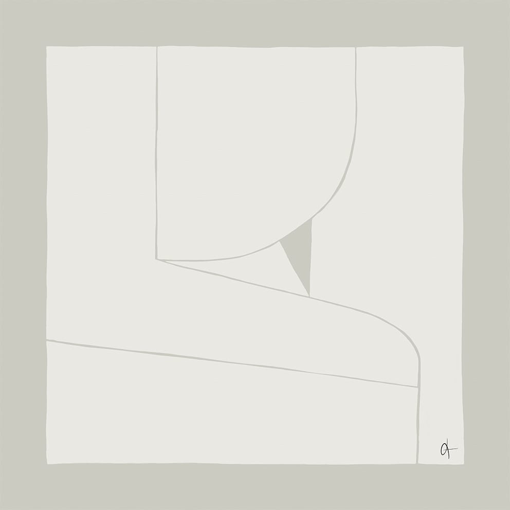 The Poster Club Art Prints 10AM Poster 50x50 cm grau