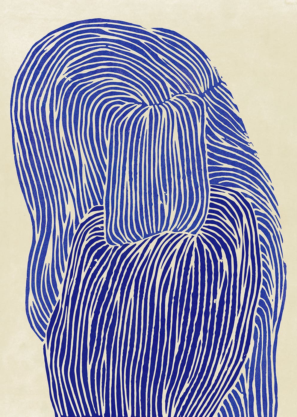 The Poster Club Deep Blue Leinwand 30x40 cm Eiche blau