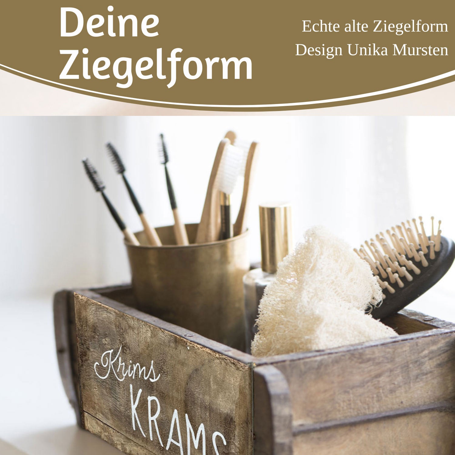 LS-LebenStil Möbel & Wohnen Ziegelform Unika 31x15cm Holzbox